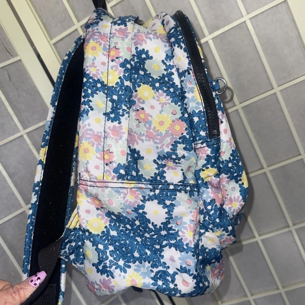 Kipling City Pack Small Backpack Travel School Day Trip Flower Art Bookbag